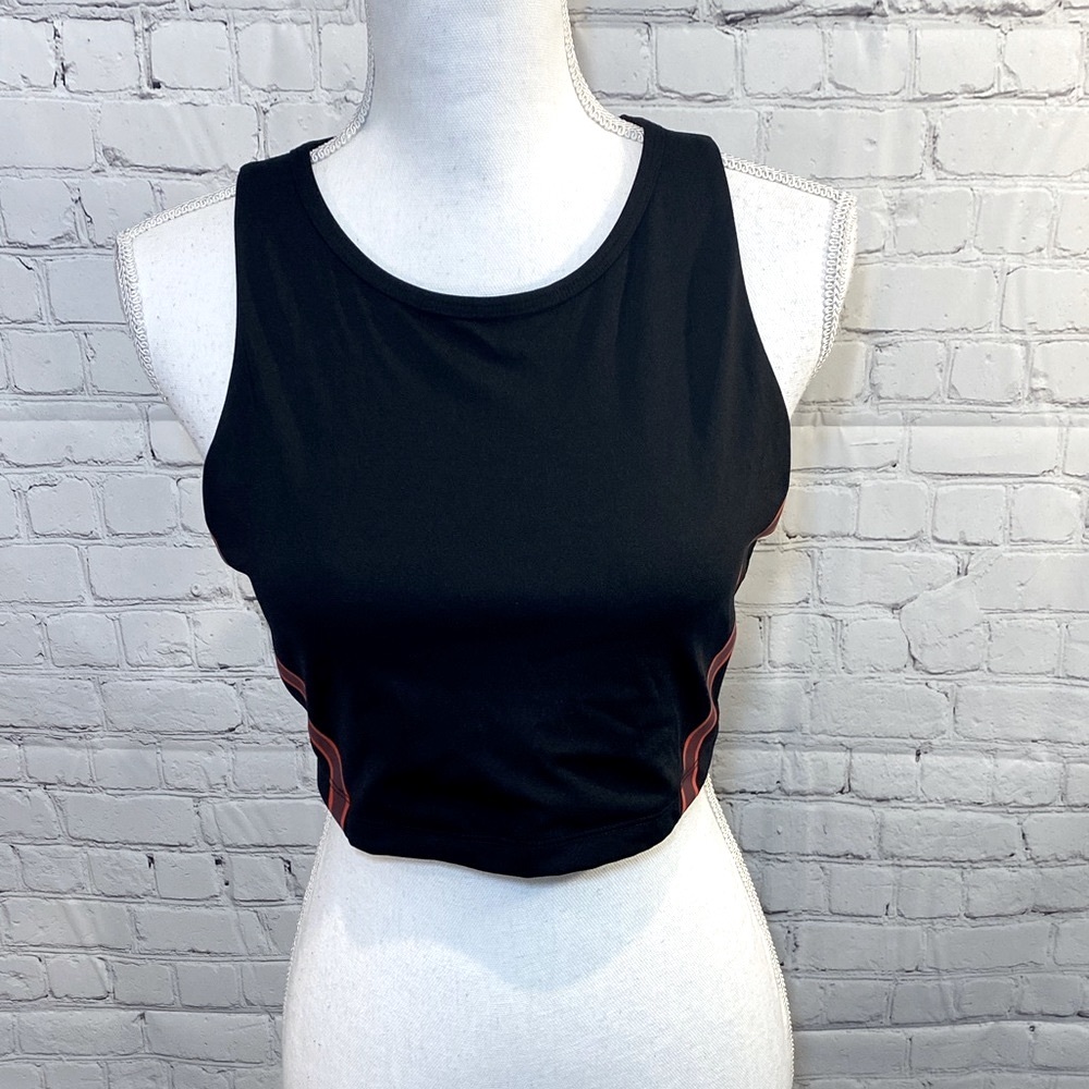 JOYLAB Tank Top Cropped Active Black-Large - Picture 2 of 3